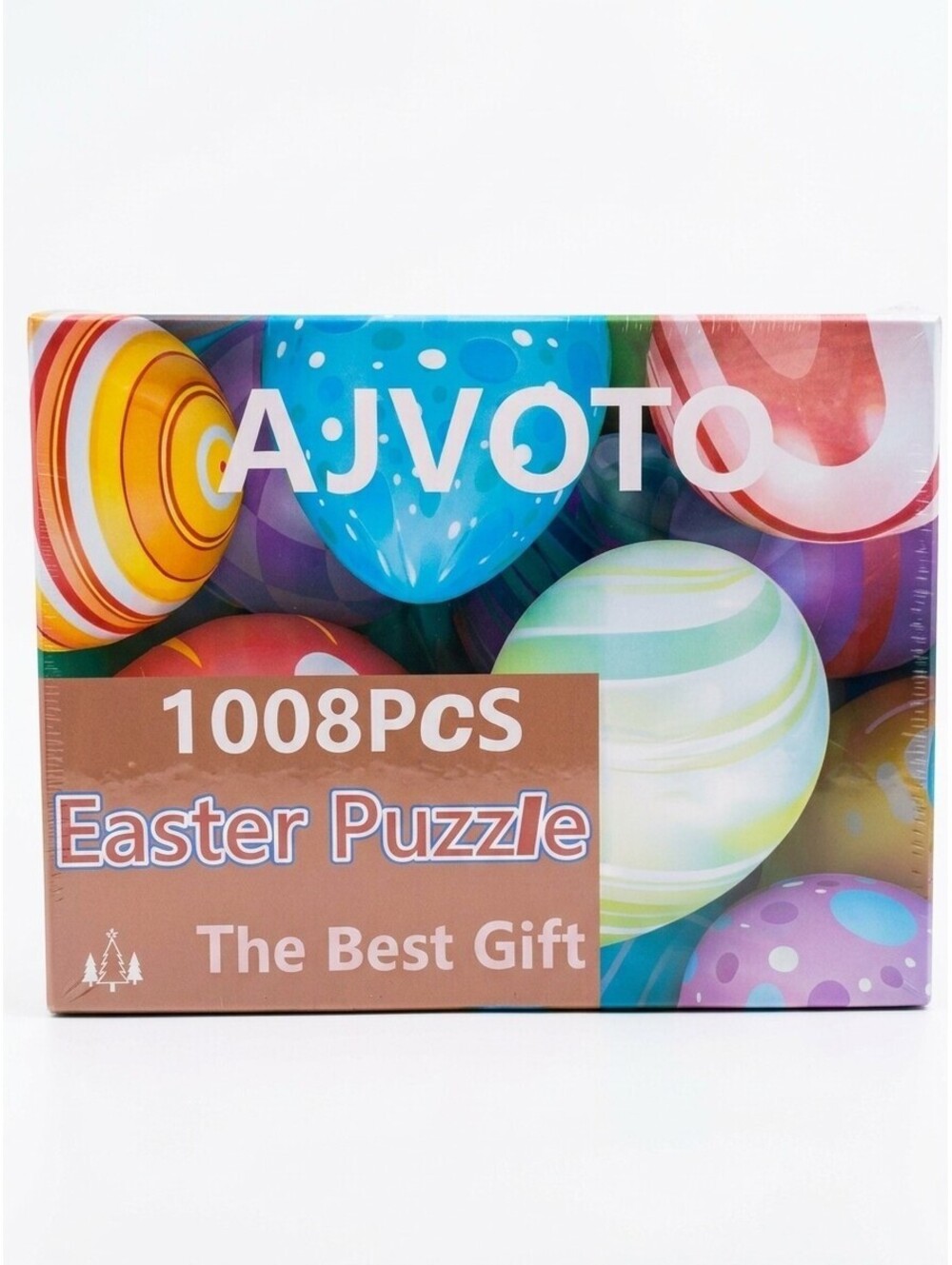 AJVOTO Easter Puzzle 1008 Pcs Colorful Easter Eggs Jigsaw Puzzle New Sealed